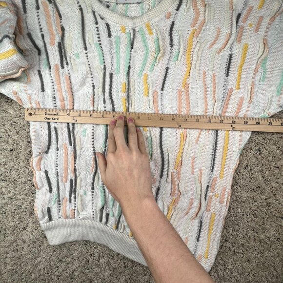 COOGI Australia Medium Cotton Sweater 3D Intricate Knit Pullover Crew Neck Adult - Picture 5 of 16